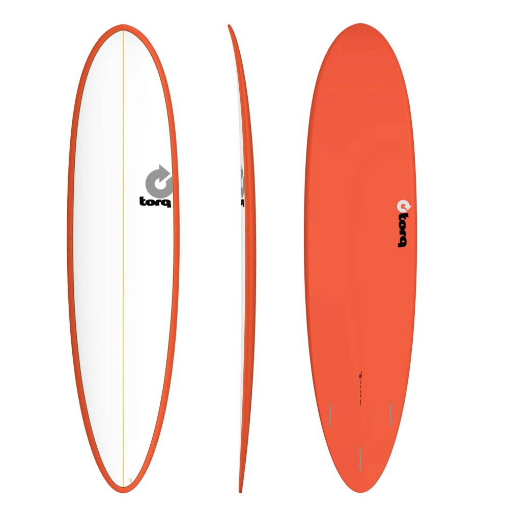Surfboard TORQ Epoxy TET 7.6 Funboard White Red 3 Surfboard TORQ Epoxy TET 7.6 Funboard White Red